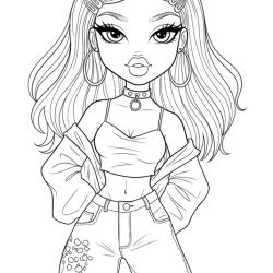 Bratz para imprimir e colorir
