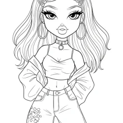 Bratz para imprimir e colorir