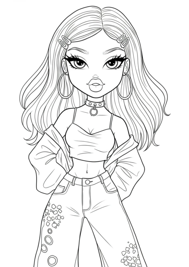 Bratz para imprimir e colorir