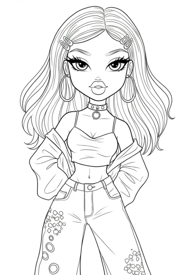 Bratz para imprimir e colorir
