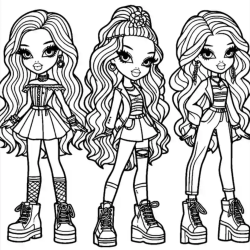 Bratz para imprimir e colorir