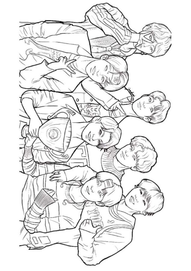 BTS para imprimir e colorir