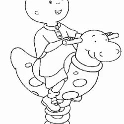Caillou para imprimir e colorir