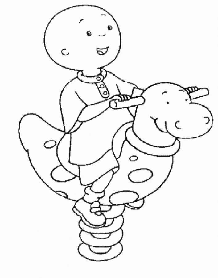 Caillou para imprimir e colorir