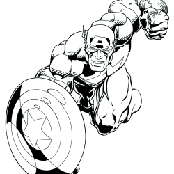 Capitão América para imprimir e colorir