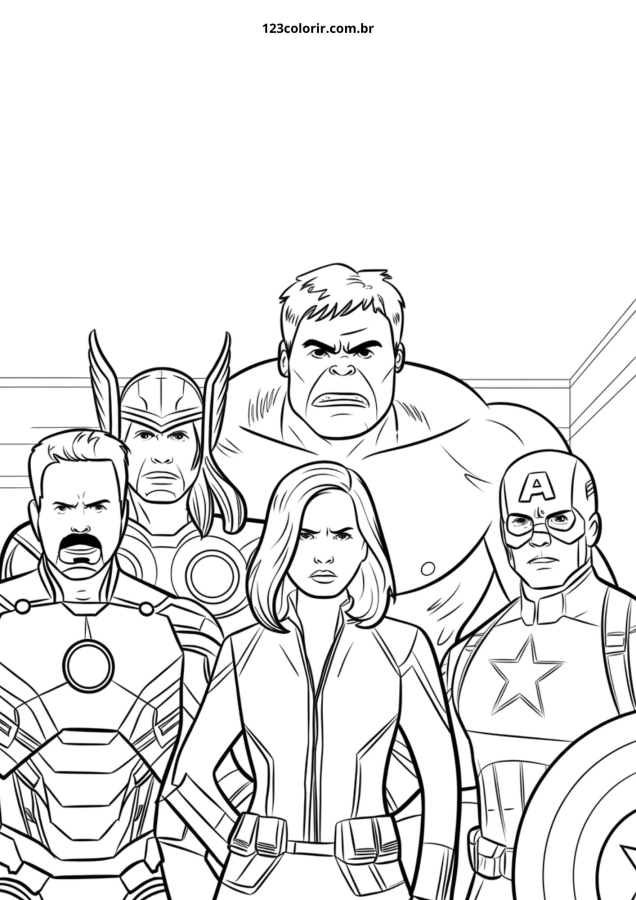 Capitão América para imprimir e colorir