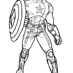 Capitão América para imprimir e colorir