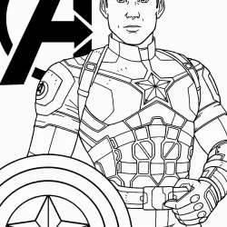 Capitão América para imprimir e colorir