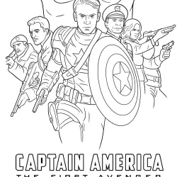 Capitão América para imprimir e colorir