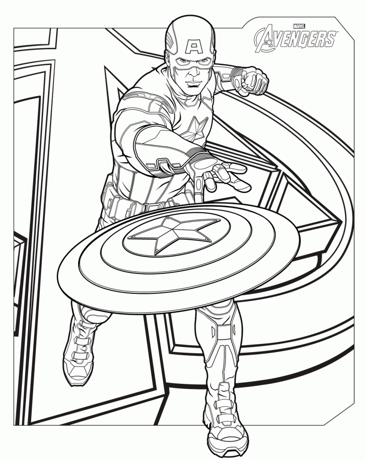 Capitão América para imprimir e colorir