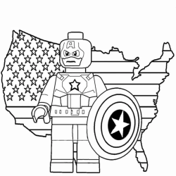 Capitão América para imprimir e colorir