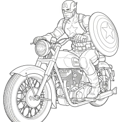 Capitão América para imprimir e colorir