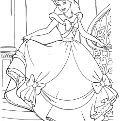 Cinderela para imprimir e colorir