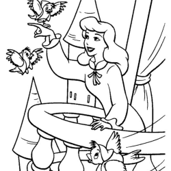 Cinderela para imprimir e colorir