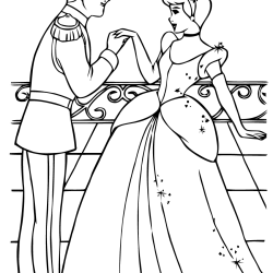 Cinderela para imprimir e colorir