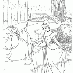 Cinderela para imprimir e colorir
