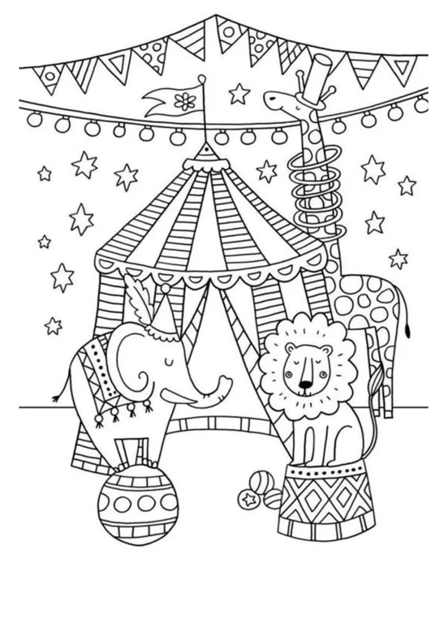 Circo para colorir