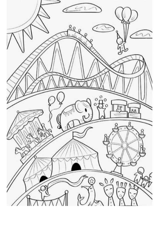 Circo para imprimir e colorir