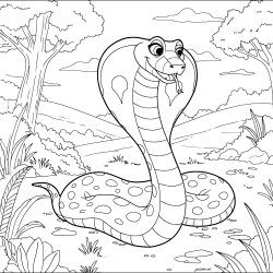 Cobras para imprimir e colorir