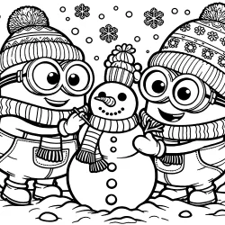 Boneco de neve para imprimir e colorir