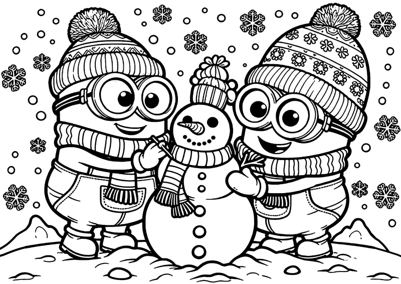 Boneco de neve para imprimir e colorir