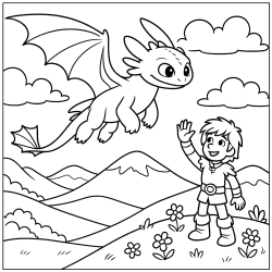 Como treinar seu dragão para imprimir e colorir