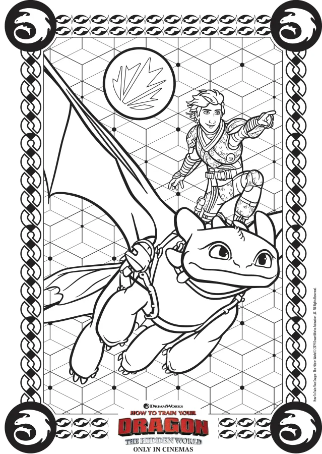 Como treinar seu dragão para imprimir e colorir