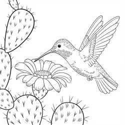 Beija-flor para imprimir e colorir