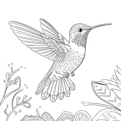 Beija-flor para imprimir e colorir