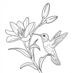 Beija-flor para imprimir e colorir