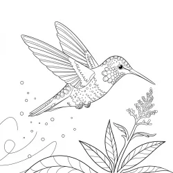 Beija-flor para imprimir e colorir