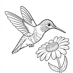 Beija-flor para imprimir e colorir