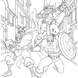 Capitão América para imprimir e colorir