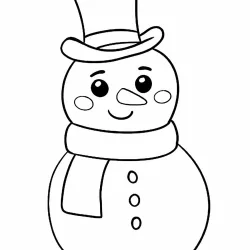 Boneco de neve para imprimir e colorir