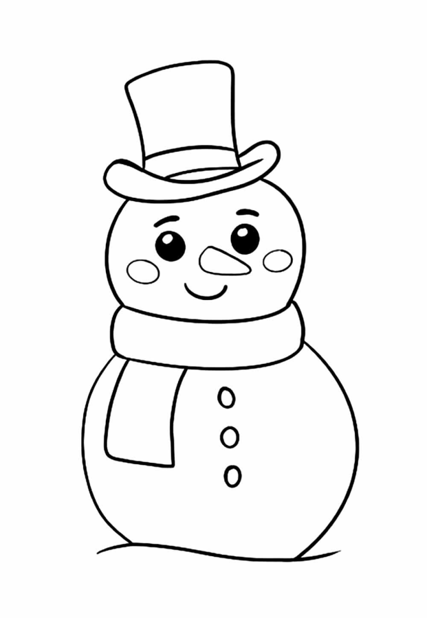 Boneco de neve para imprimir e colorir