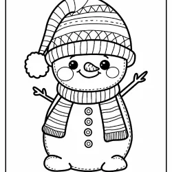 Boneco de neve para imprimir e colorir