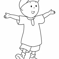 Caillou para imprimir e colorir