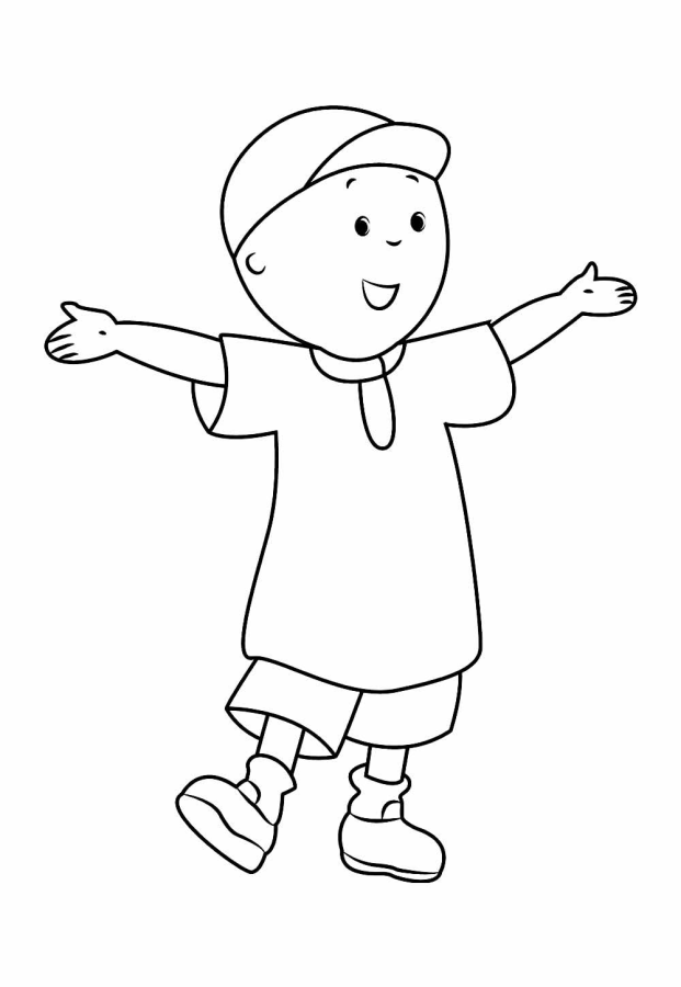 Caillou para imprimir e colorir