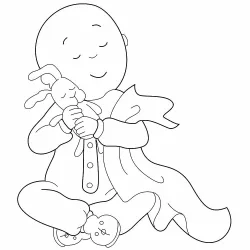 Caillou para imprimir e colorir