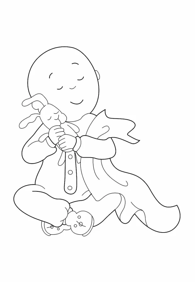 Caillou para imprimir e colorir