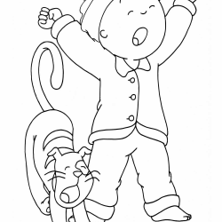 Caillou para imprimir e colorir