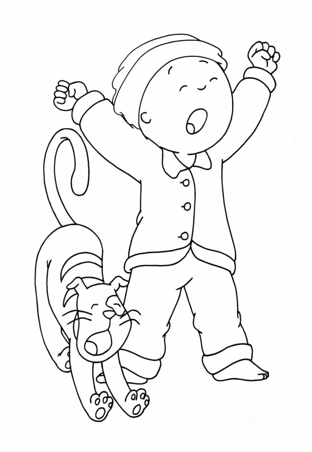 Caillou para imprimir e colorir