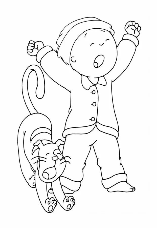 Caillou para imprimir e colorir