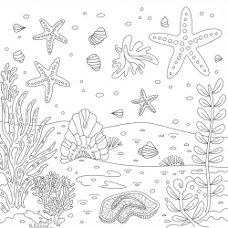 Fundo do Mar para imprimir e colorir