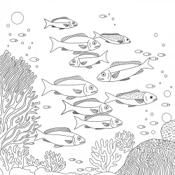 Fundo do Mar para imprimir e colorir