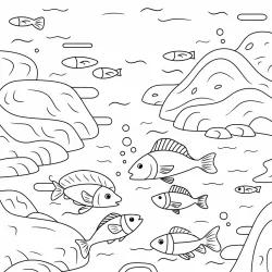 Fundo do Mar para imprimir e colorir