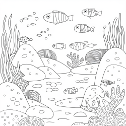 desenho de Fundo do Mar