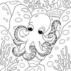 Fundo do Mar para imprimir e colorir