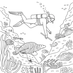 Fundo do Mar para imprimir e colorir