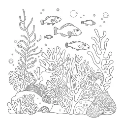 Fundo do Mar para imprimir e colorir